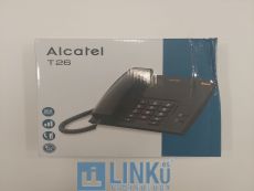 CAJA ABOLLADA - ALCATEL TELEFONO FIJO COMPACTO T26 NEGRO