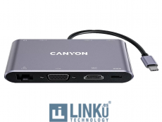 CANYON HUB DS-14 8EN1 4K USB-C GRIS OSCURO