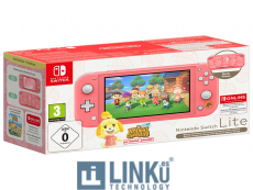 NINTENDO SWITCH LITE CORAL + ANIMAL CROSSING NEW HORIZONS + 12 MESES NSO