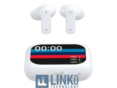 COOL AURICULARES STEREO BLUETOOTH EARBUDS LCD AMBIENT BLANCO